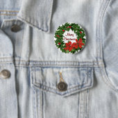 Holly Wreath Traditions Ronde Button 5,7 Cm (In situ)