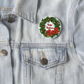 Holly Wreath Traditions Ronde Button 5,7 Cm (In situ)