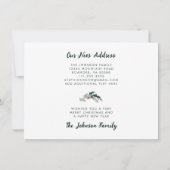 Holly Wreath Vrolijk Kerstfeest van New Home Aankondiging (Achterkant)