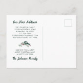 Holly Wreath Vrolijk Kerstfeest van New Home Aankondigingskaart (Achterkant)