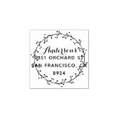 Holly Wreath Wreath Custom Retouradres Rubberstempel (Afrduk)