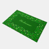 Holly Wreator met tekst, donkergroene doormat Deurmat (Schuin)