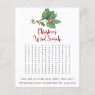 Holly Wreats kerstwoord zoekspel Flyer