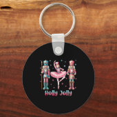 Holly Xmas Jolly Nutcracker Squad Kerstvrouwen Sleutelhanger (Voorkant)