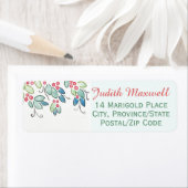  Holly Xmas retouradreslabels Etiket (Insitu)