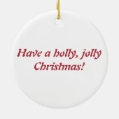 "Holly" Zee Glass op winterkerstversiering Keramisch Ornament (Achterkant)