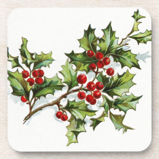 HollyBerries 001 Bier Onderzetter (Voorkant)