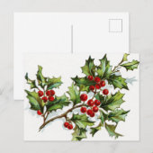 HollyBerries 001 Briefkaart (Voorkant / Achterkant)