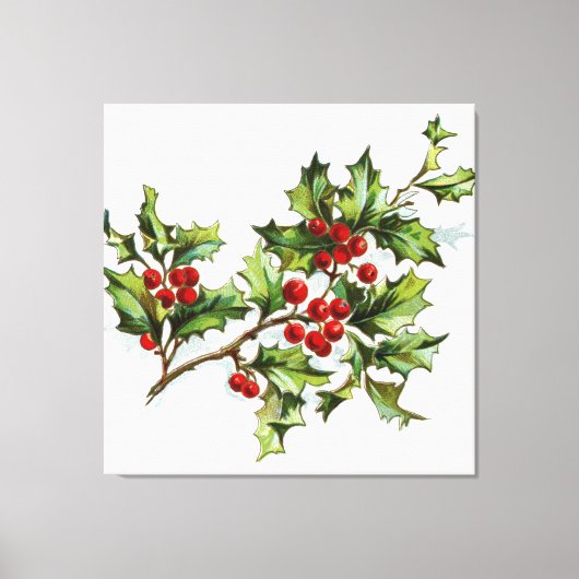 HollyBerries 001 Canvas Afdruk (Voorkant)