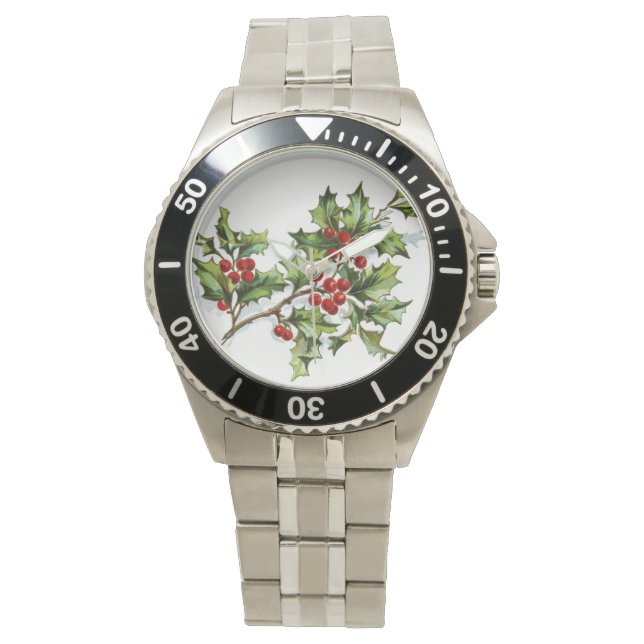 HollyBerries 001 Horloge (Voorkant)