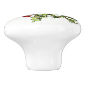 HollyBerries 001 Keramische Knop (Zijkant)
