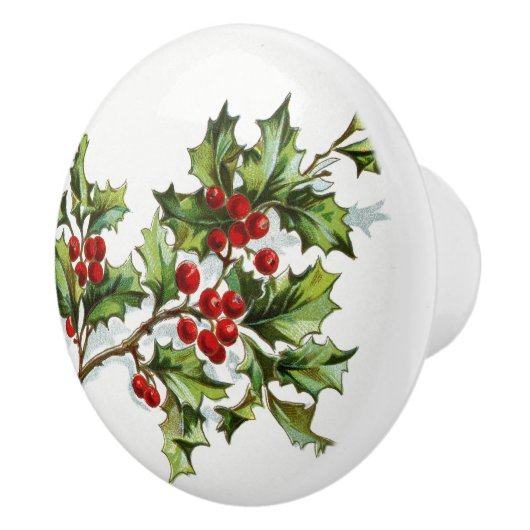 HollyBerries 001 Keramische Knop (Rechts)