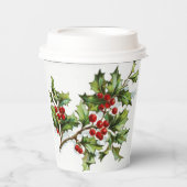 HollyBerries 001 Papieren Bekers (Voorkant)
