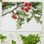 HollyBerries 001 Theedoek (Gevouwen)