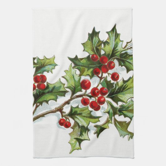 HollyBerries 001 Theedoek (Verticaal)