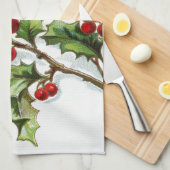 HollyBerries 002 Theedoek (Quarter Fold)
