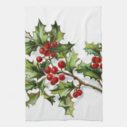 HollyBerries 002 Theedoek (Verticaal)