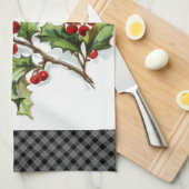 HollyBerries 002 Theedoek (Quarter Fold)