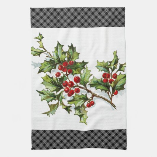 HollyBerries 002 Theedoek (Verticaal)