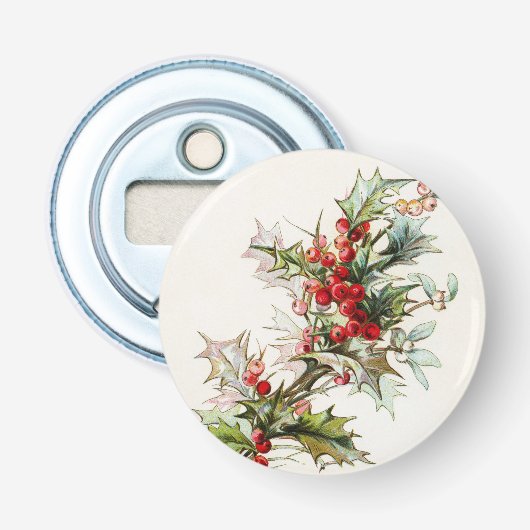 HollyBerries 003 Button Flesopener (Voorkant)