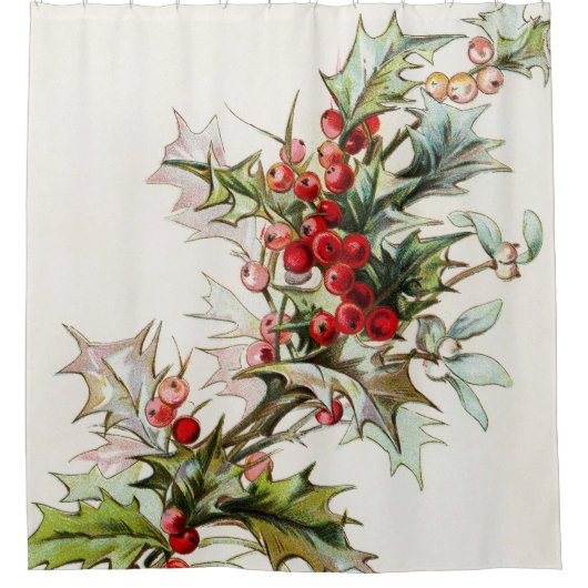 HollyBerries 003 Douchegordijn (Voorkant)