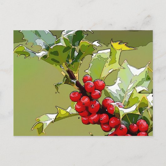 HollyBerries 005 Briefkaart (Voorkant)