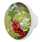 HollyBerries 005 Keramische Knop (Rechts)