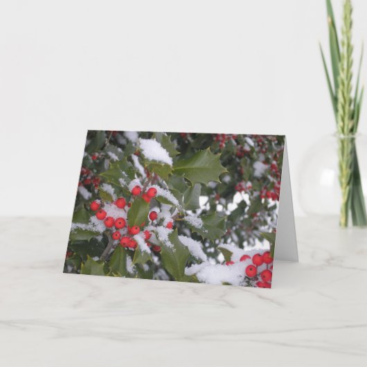 "Hollyberry" Feestdagen Kaart (Voorkant)