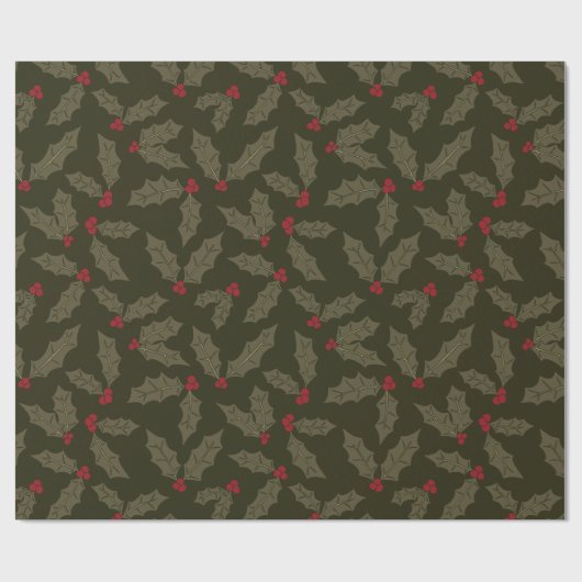 Hollyberry Sprinkles Cadeaupapier (Vlak)