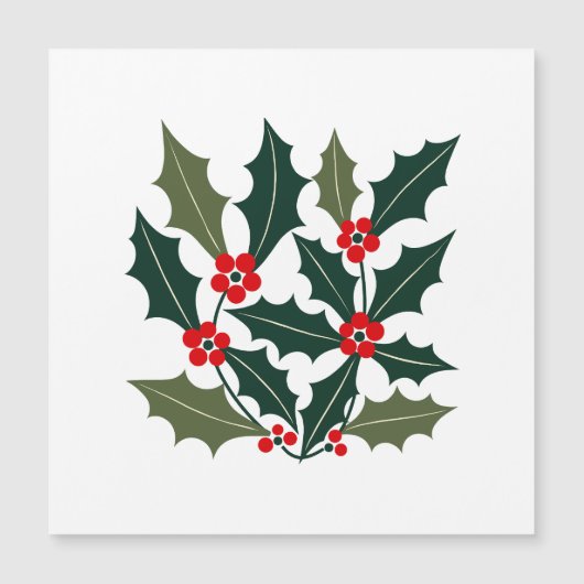 Hollybes Bladeren in Mid Century Modern Stijl (Voorkant)