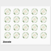 Hollybes Watercolor Kerst Ronde Sticker (Vel)