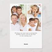 Hollybeskrans Kerstgroet 3 Foto Feestdagenkaart (Achterkant)