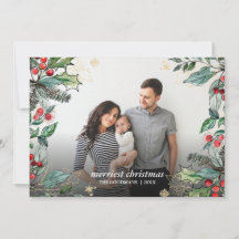 Hollybessen Kerst Omlijst Volledig Foto Vakantie
