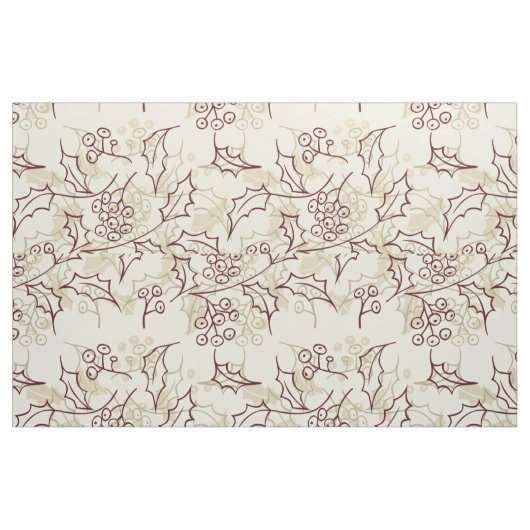 Hollybessen naadloos ontwerp stof (Fat Quarter)