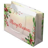 Hollybessen Takken Kerst Groot Cadeauzakje (Voorkant Gekanteld)