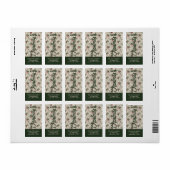 Hollybessen vrolijk kerstfeest retouradres etiket (Full Sheet)