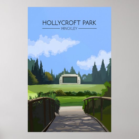 Hollycroft Park Hinckley Reisposter Poster (Voorkant)