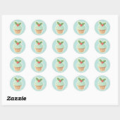 HollyDay Cupcake Ronde Sticker (Vel)