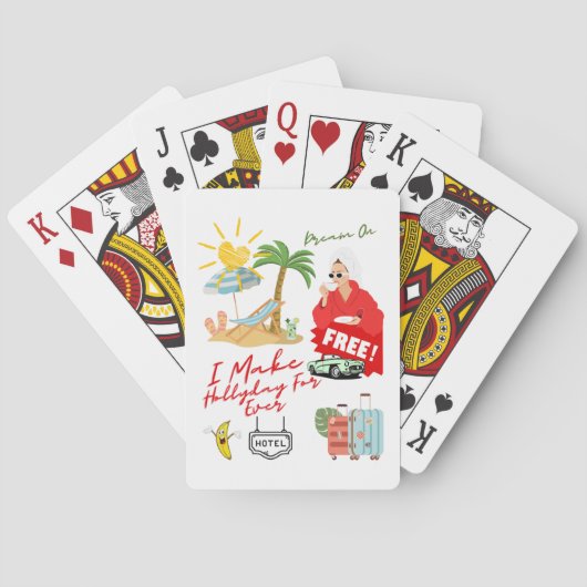 Hollyday For Ever  Pokerkaarten (Achterkant)