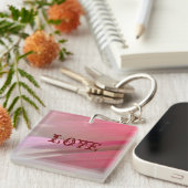 Hollyhock 10 abstracte 3 Love Sleutelhanger (Voorkant Rechts)