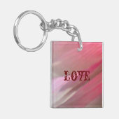 Hollyhock 10 abstracte 3 Love Sleutelhanger (Voorkant Links)