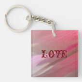 Hollyhock 10 abstracte 3 Love Sleutelhanger (Voorkant)