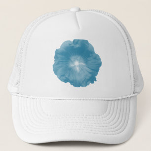 Hollyhock Bloem Icy Blue Hoed Trucker Pet