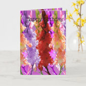 Hollyhock Blooms van Elegance, Birthday Kaart (Gele Bloem)