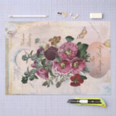  Hollyhock Boeket met Letters Collage Tissuepapier (Craft)