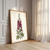 Hollyhock Cottagecore Muurkunst Poster