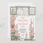 Hollyhock Country bruiloft Kaart (Voorkant / Achterkant)