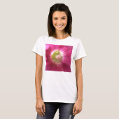 Hollyhock Deep Pink Dames T Shirt (Voorkant volledig)
