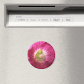 Hollyhock Deep Pink Magnet (Insitu (Vaatwasser))
