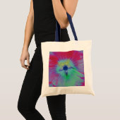 Hollyhock Flower Bright lights Budget Canvas tas (Voorkant (product))